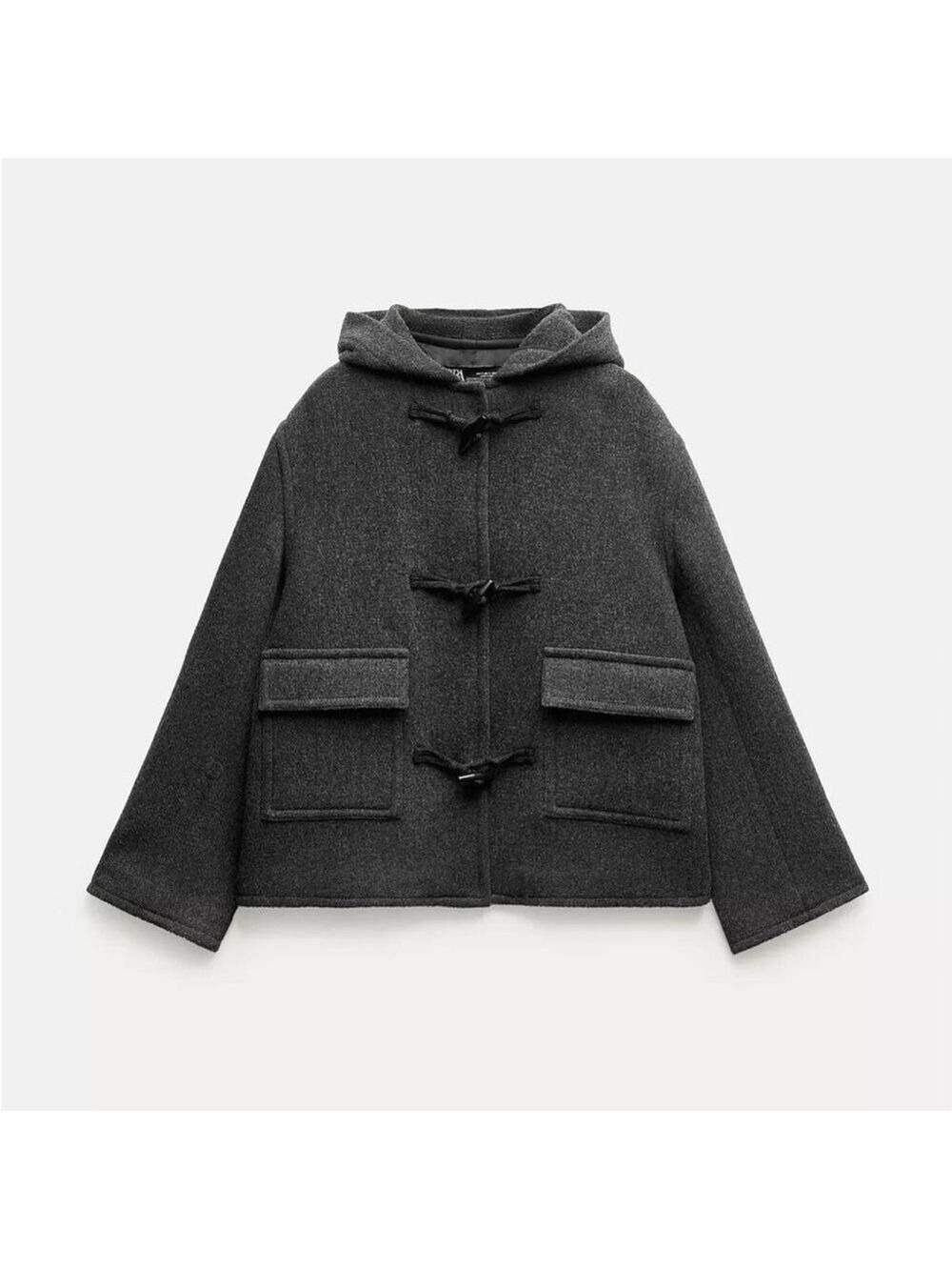 BRAND NEW ZARA ZW COLLECTION MANTECO WOOL BLEND JACKET WITH TOGGLES